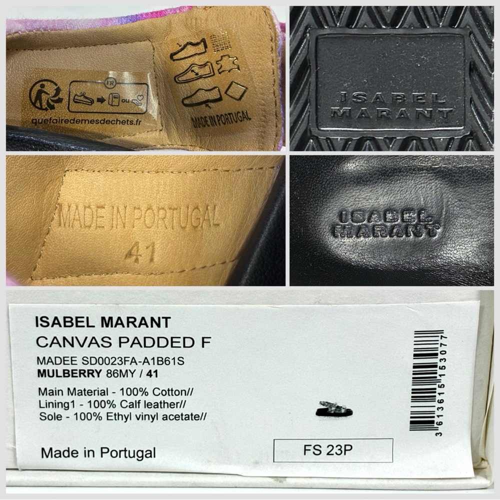 Isabel Marant Madee Platform Sandal Mulberry Tie Dye 41 10 NEW Flat Pink Purple - Picture 10 of 17